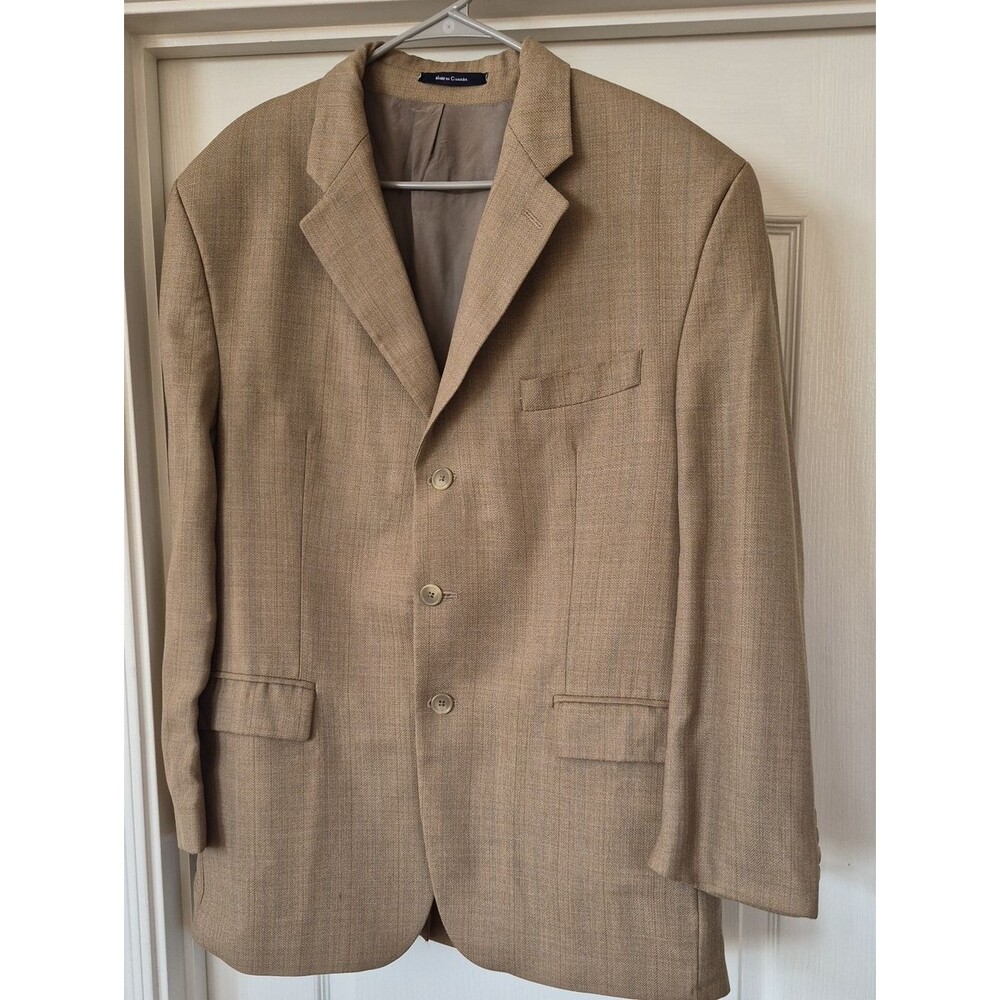 Chaps 100% Wool Three Button Smooth Blazer W/herringbone Pattern Sz 48R - Picture 9 of 17